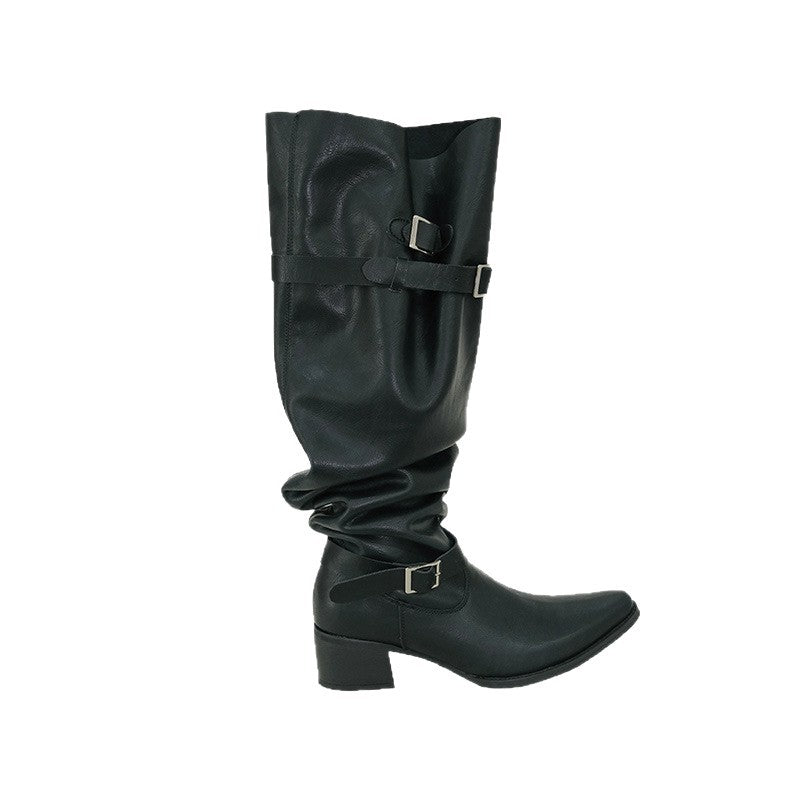 Women's Pile Style Long Below The Knee Two-way Boots