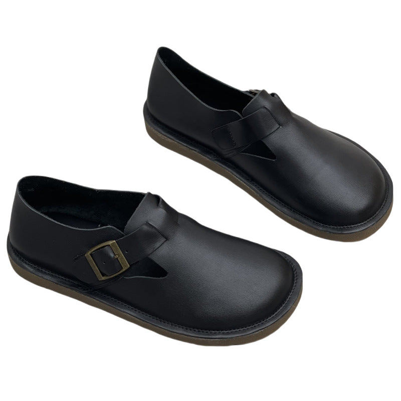 Women's Handmade Genuine Outer Wear Super Soft Bottom Thick Leather Shoes