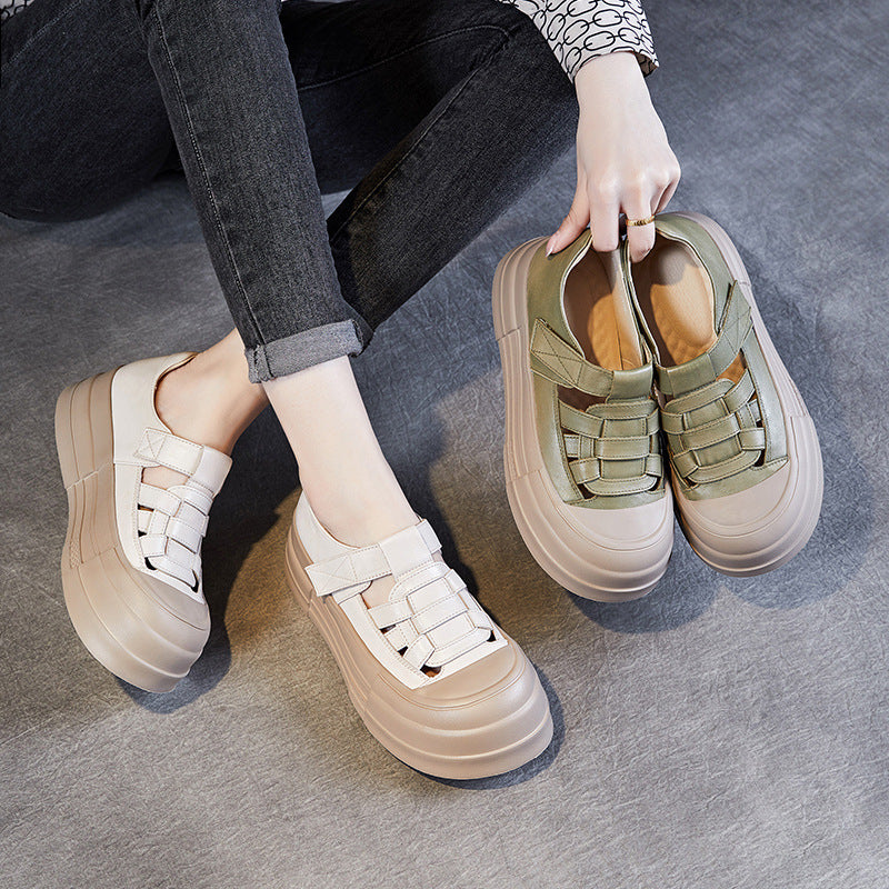 Women's Woven Roman Toe Cap Pitcher Plant Loafers