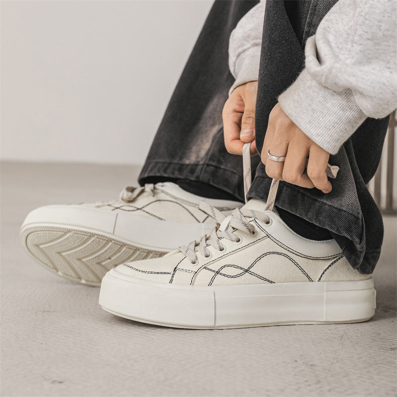 Men's Spring Trendy Breathable Cloth Sports Niche Sneakers