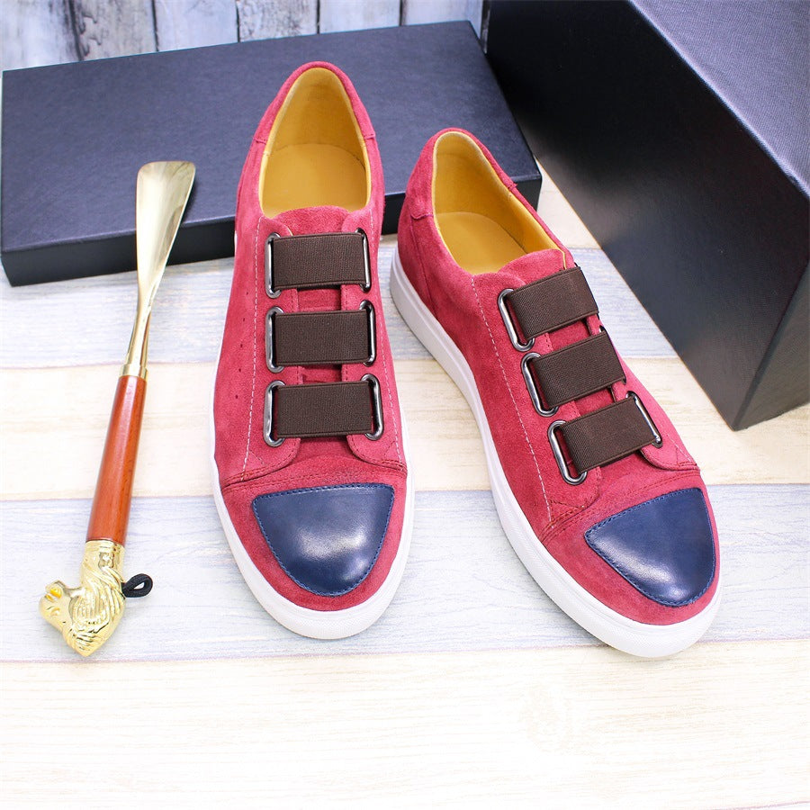 Men's Size Breathable Flat Bottom Comfort Board Leather Shoes