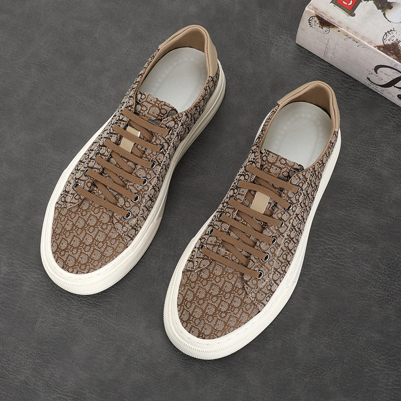 Men's British Style Breathable Cloth Slip-on Men's Canvas Shoes