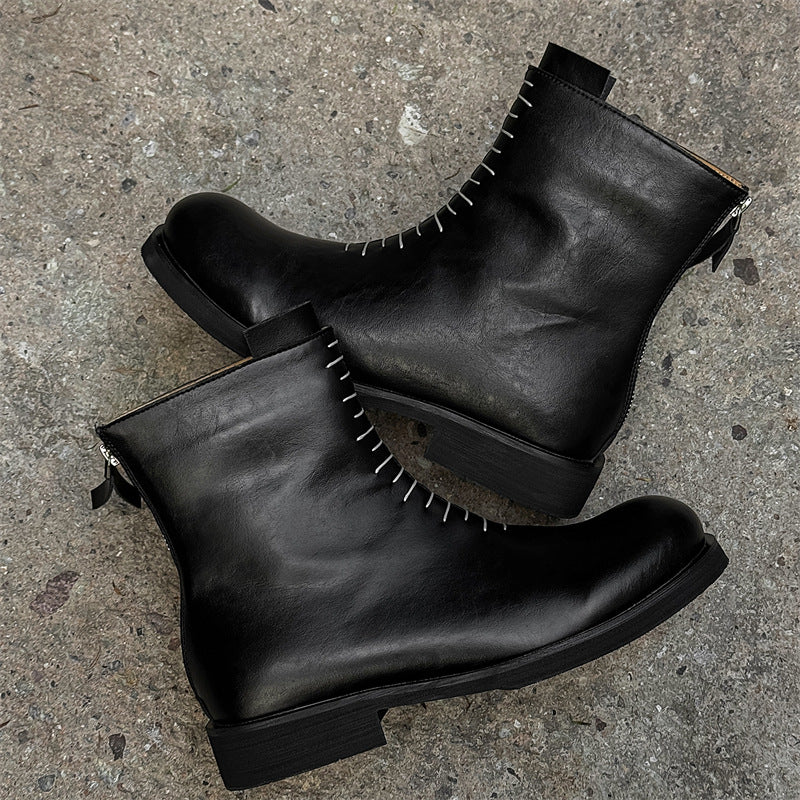 Men's Chelsea Thick Sole Height Increasing Worker Boots