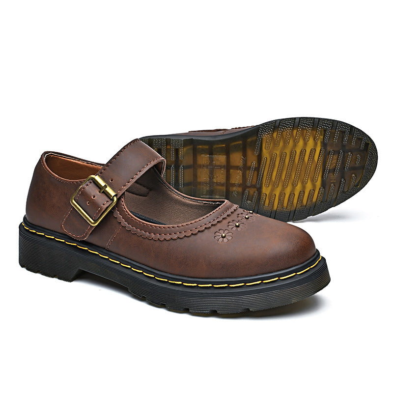 Women's Mary Jane Large Size British Fashion Single Women's Shoes