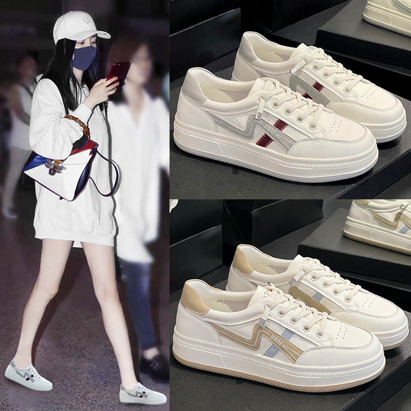 Women's White Spring Slip-on Wild Breathable Sneakers