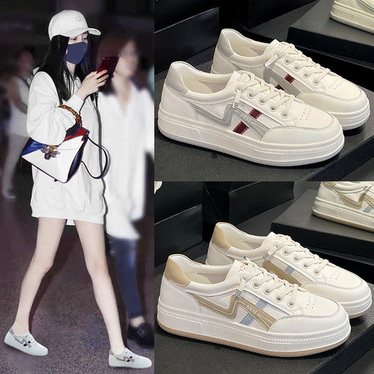 Women's White Spring Slip-on Wild Breathable Sneakers