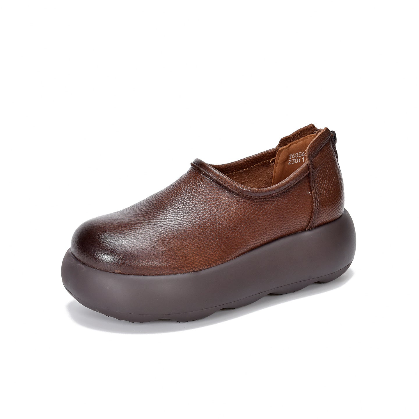 Women's Round Toe Platform Genuine First Layer Women's Casual Shoes