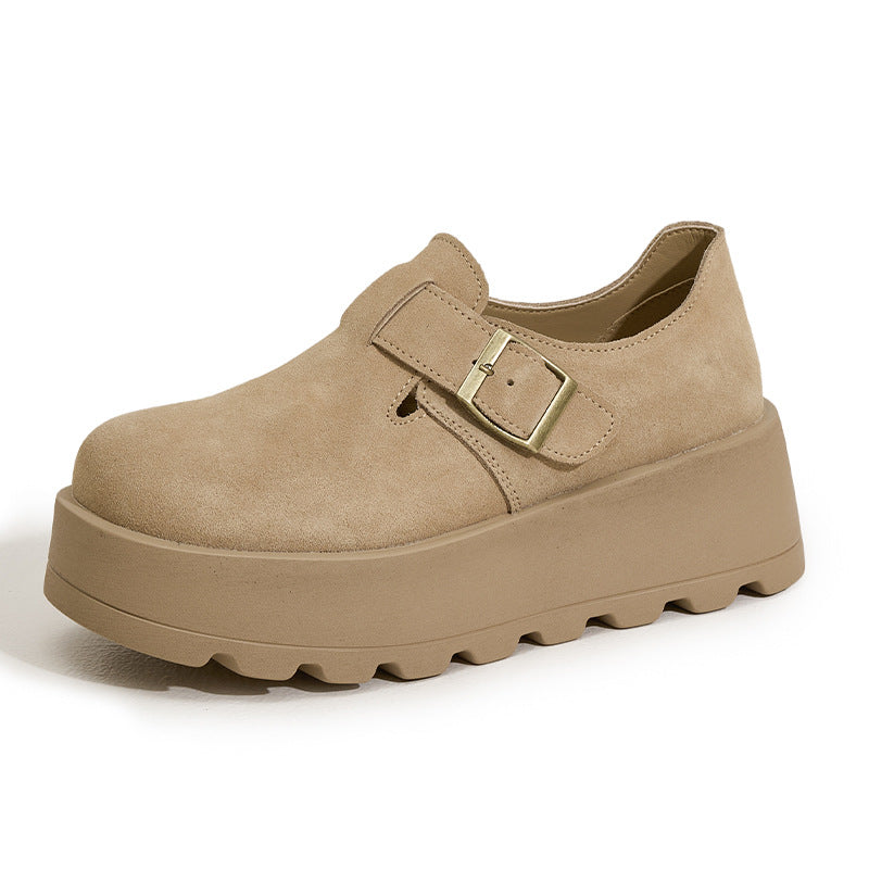 Slouchy Women's Platform Height Increasing Slip-on Women's Casual Shoes