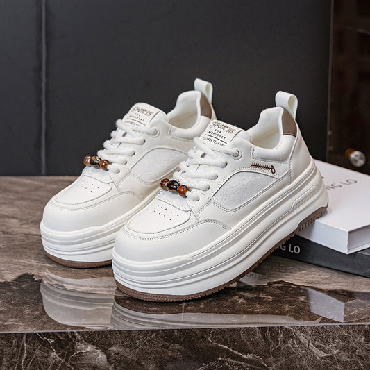 Women's Platform White Spring Joker Large Size Men's Shoes