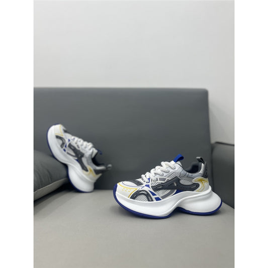 Men's Fashion Trendy Wild Mesh Breathable Comfortable Platform Men's Business Leather Shoes