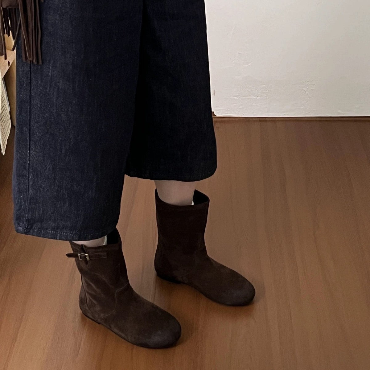 Women's Retro Easy Matching Height Increasing Insole Round Toe Western Cowboy Boots