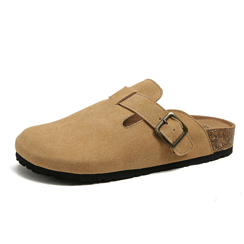 Women's Toe Cap Semi Platform Fluffy Slip-on Slippers