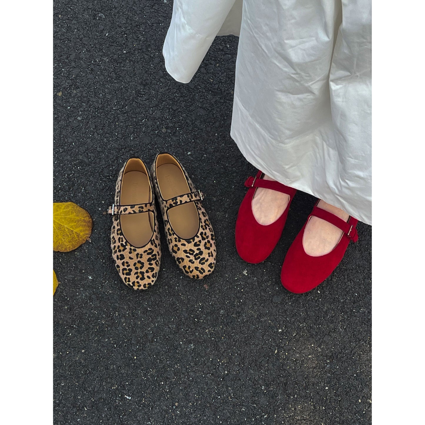 Women's Beautiful With Skirt Suede Red Shallow Women's Fashion Shoes