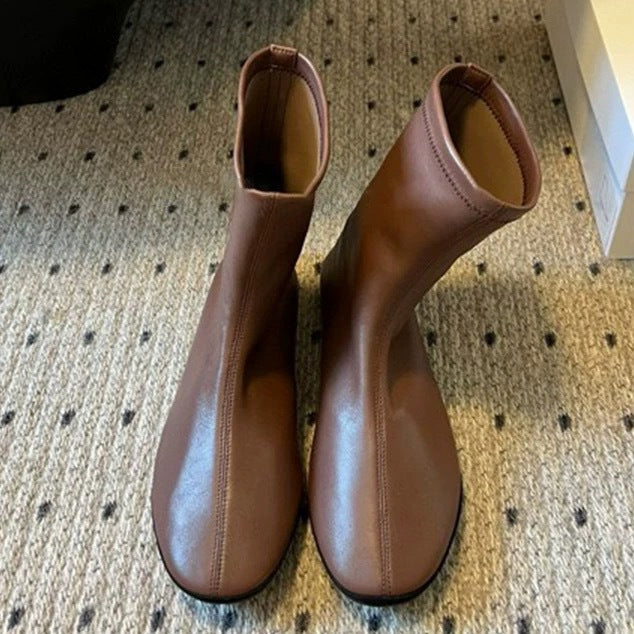 Women's Flat Bottom Sleeve Stretch Thin Martin Boots