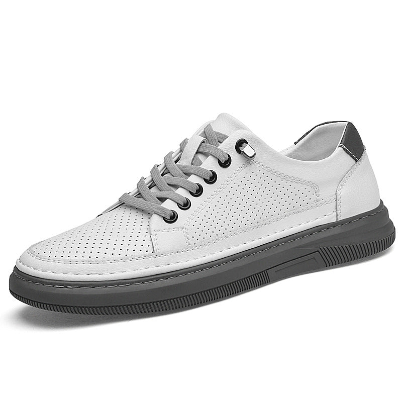Glamorous Men's White Flat Fashionable Green Casual Shoes