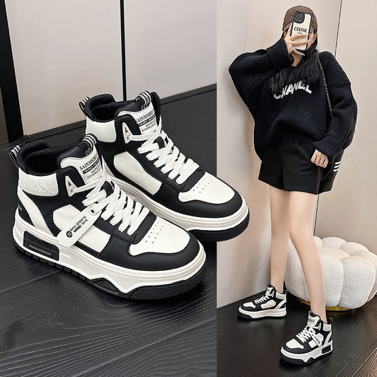 Women's Top White Korean Genuine Thick-soled Fleece-lined Thermal Women's Casual Shoes