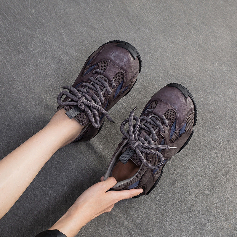 Mori Mesh Sports Dad Height Increasing Women's Casual Shoes