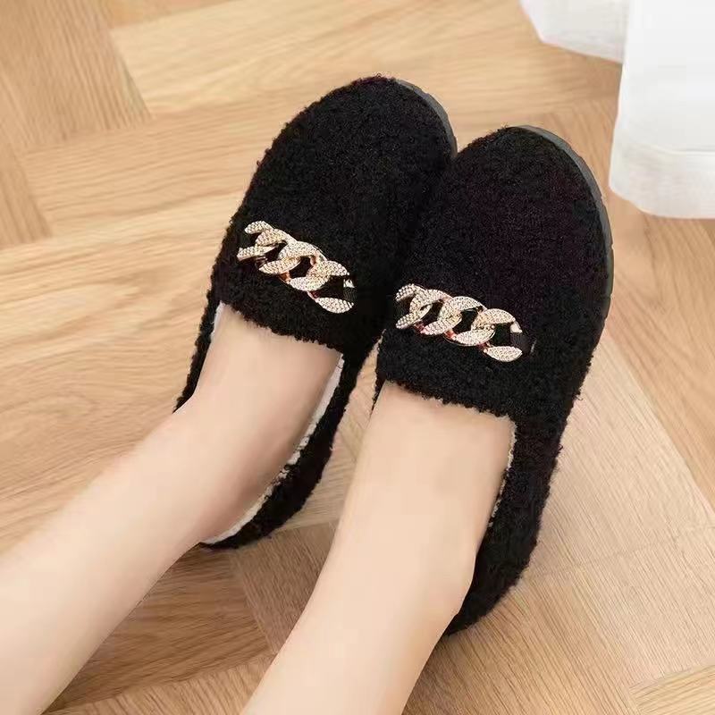 Women's Thickened Slip-on Lazy Home Warm Flat Women's Shoes