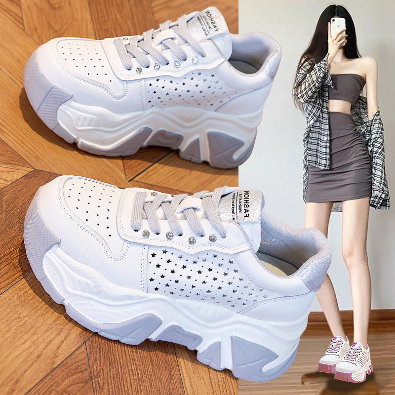 Women's Dad Summer Genuine Super Popular Thick Sneakers