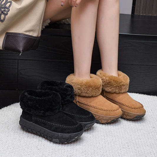 Women's Sole Genuine Elevator For Winter Portable Snow Boots
