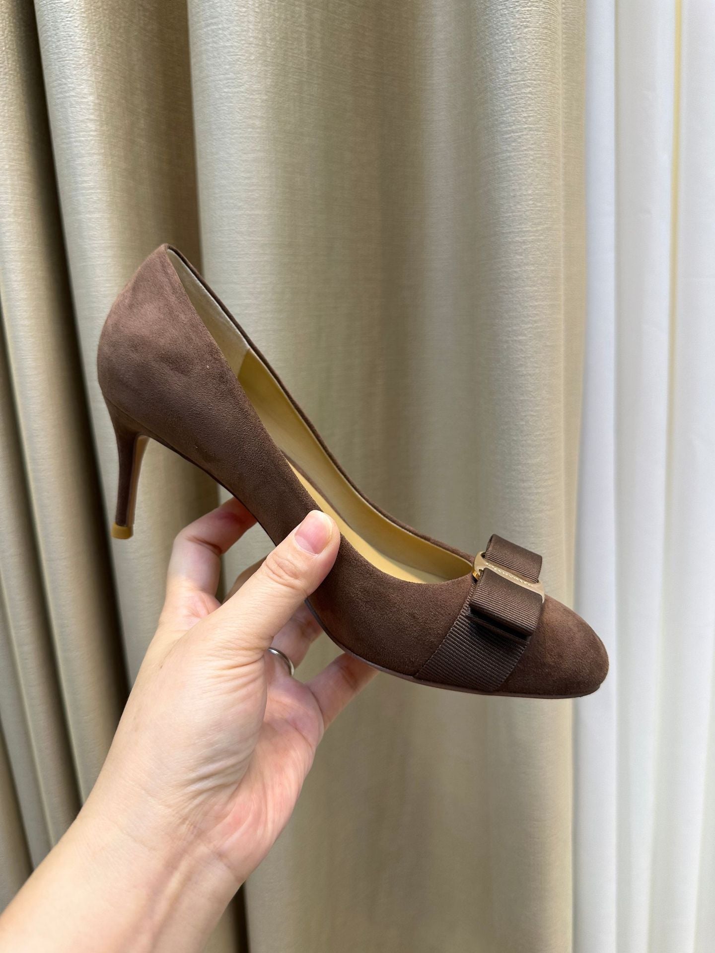 Women's French Gentle Bow Low-cut Stiletto Pumps Ancient Early Style Elegant Heels