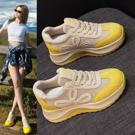 Women's Thick Bottom Height Increasing Insole Dad Breathable Casual Shoes