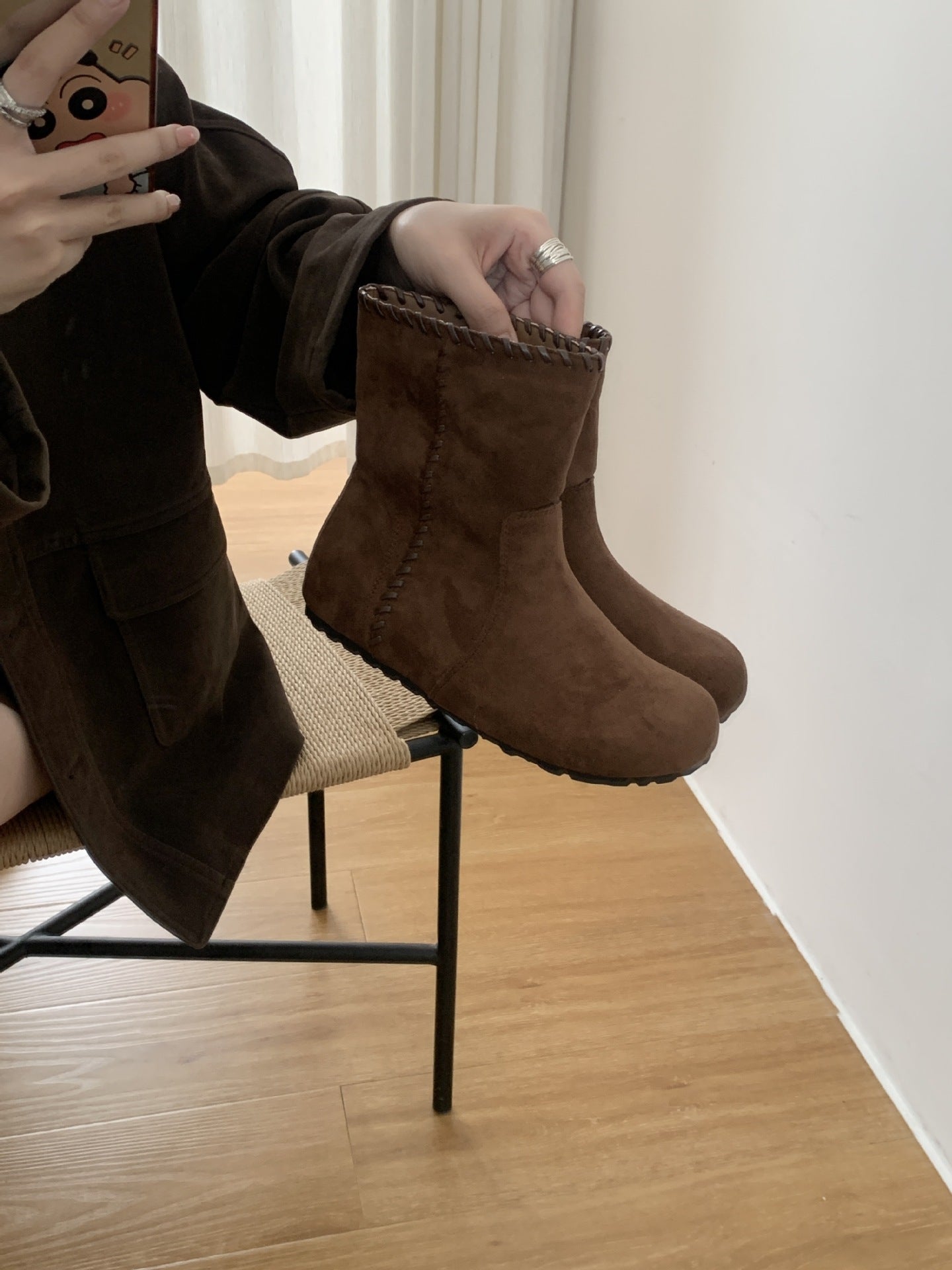 Women's Ethnic Style Retro Soft Martin With Skirt Western Inner Women's Leather Boots