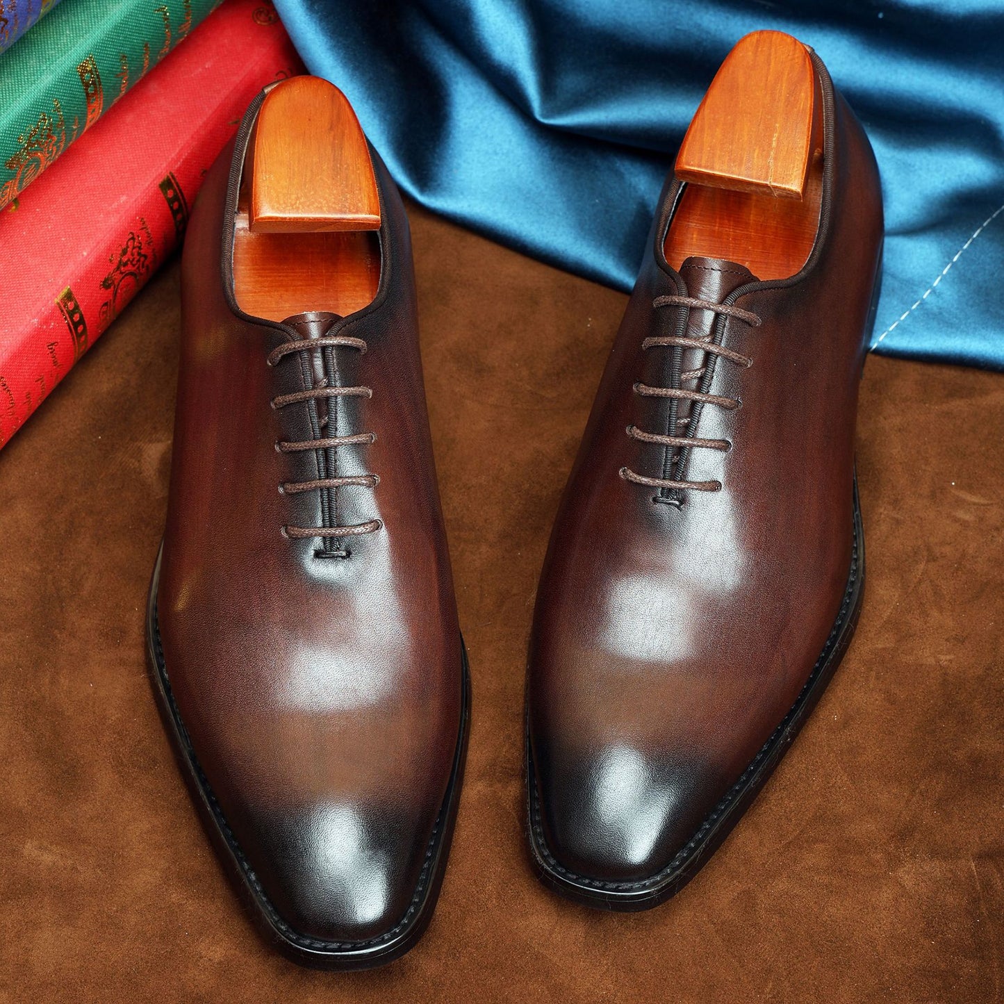 Men's Wedding First Layer Cowhide Carved Gentleman British Men's Business Leather Shoes