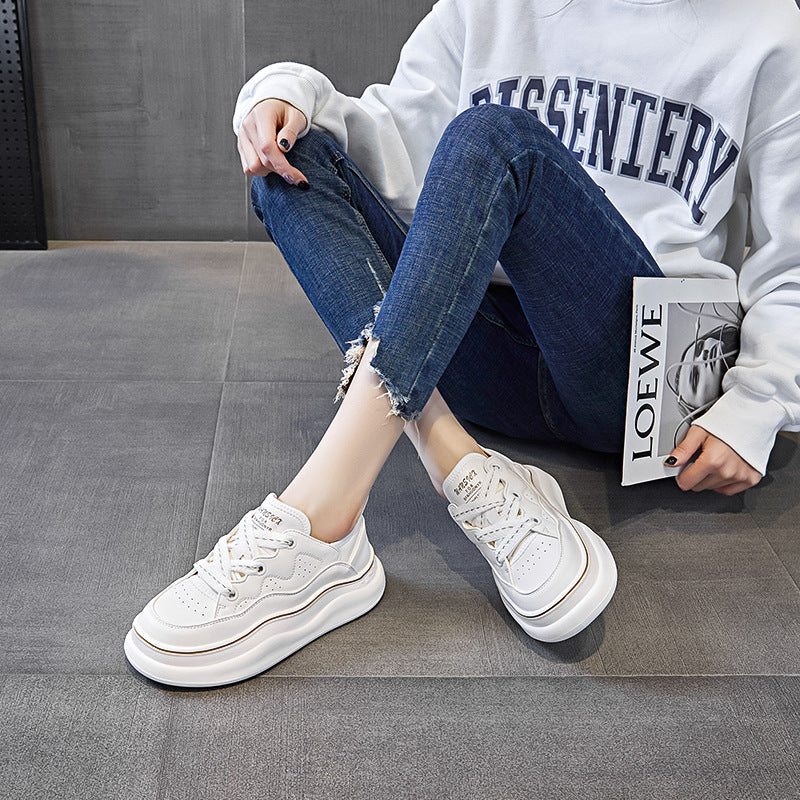 Women's & Men's Spring White Platform Flat Sports Plus Men's Shoes