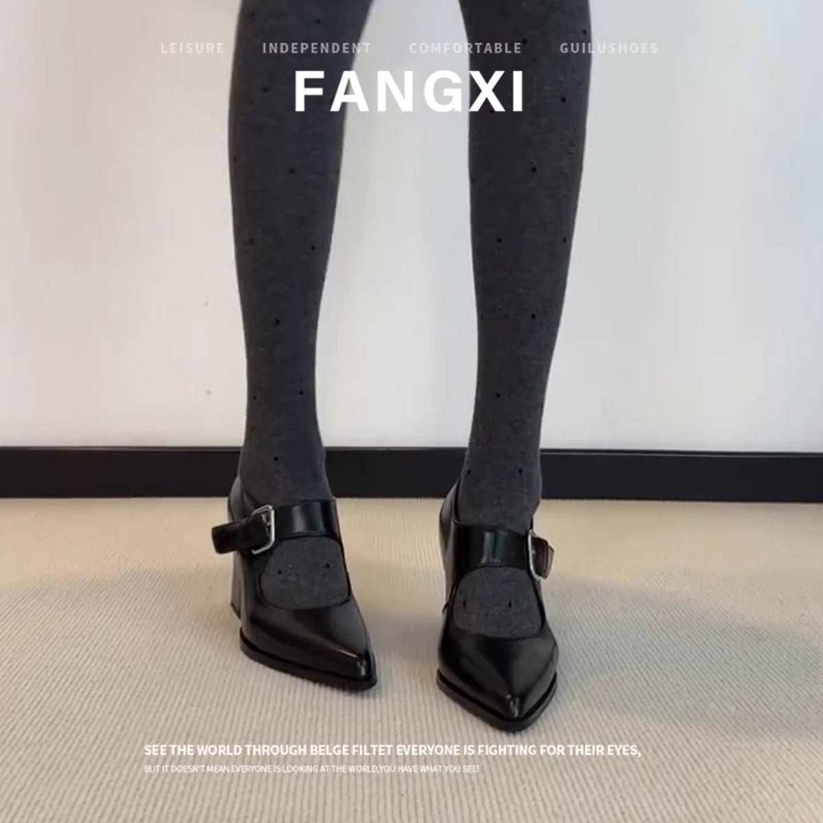 Women's Style Pointed Toe Mary Jane Shallow Mouth Women's Fashion Shoes