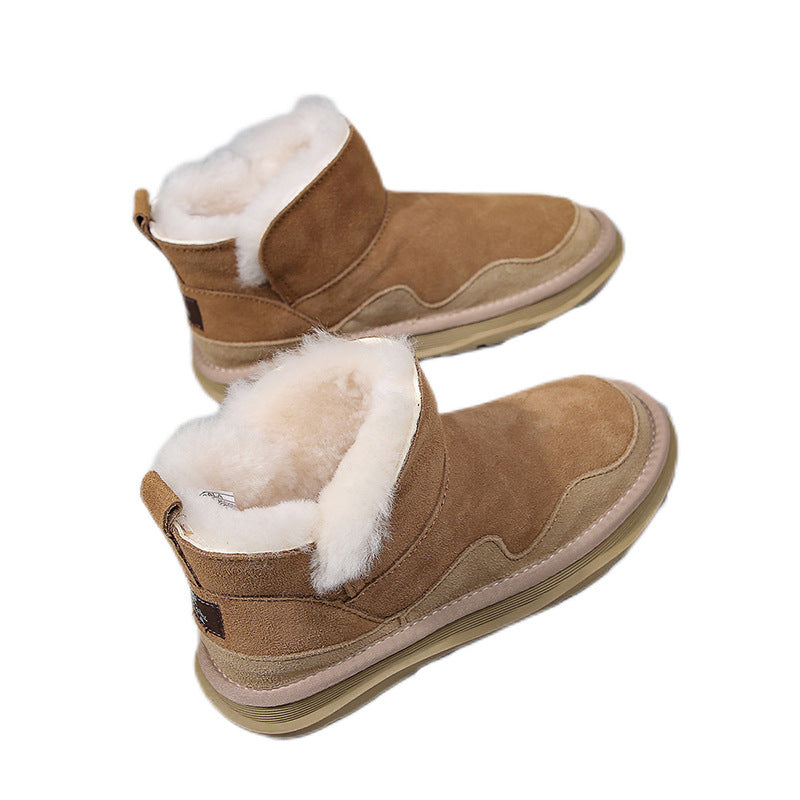 Women's Northeast Winter Fleece-lined Thickened Warm Cotton Boots