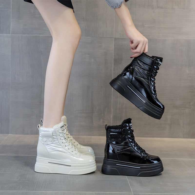 Women's High Fashion Fleece-lined Platform Small Size Boots