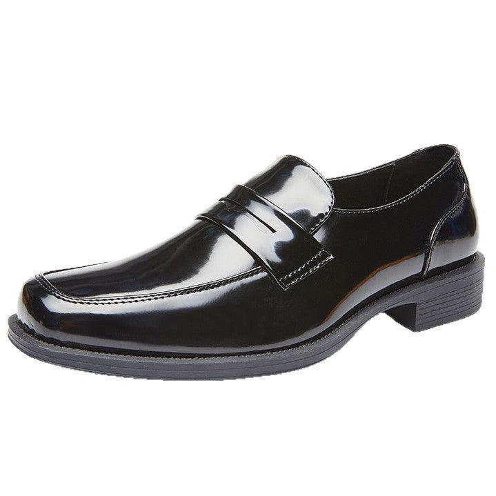 Men's Summer British Business Glossy Slip-on Square Toe Formal Loafers/doug Shoes