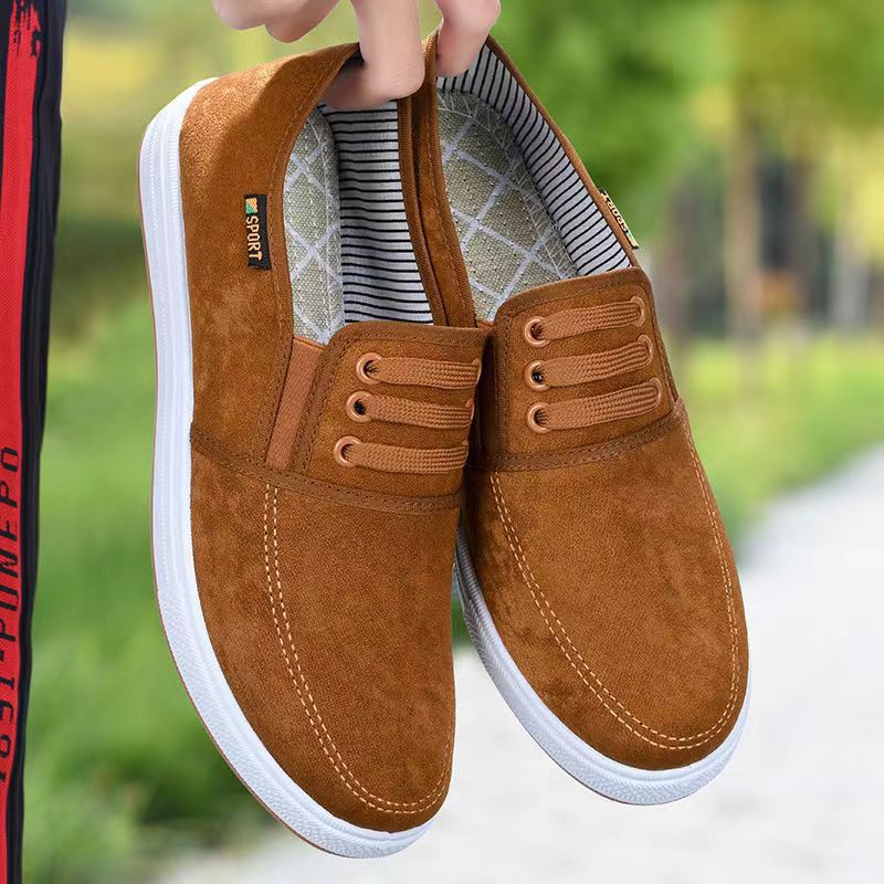 Men's Pumps Slip-on Tendon Sole Dad Canvas Shoes