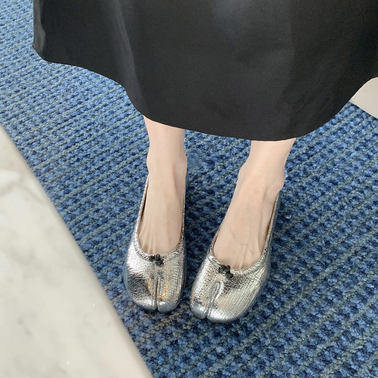 Mirror Shallow Mouth Slip-on Lofter Peas Flat Women's Shoes