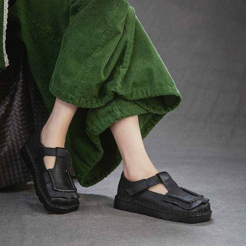 Women's Square Toe Platform Comfortable Commute Big Women's Casual Shoes