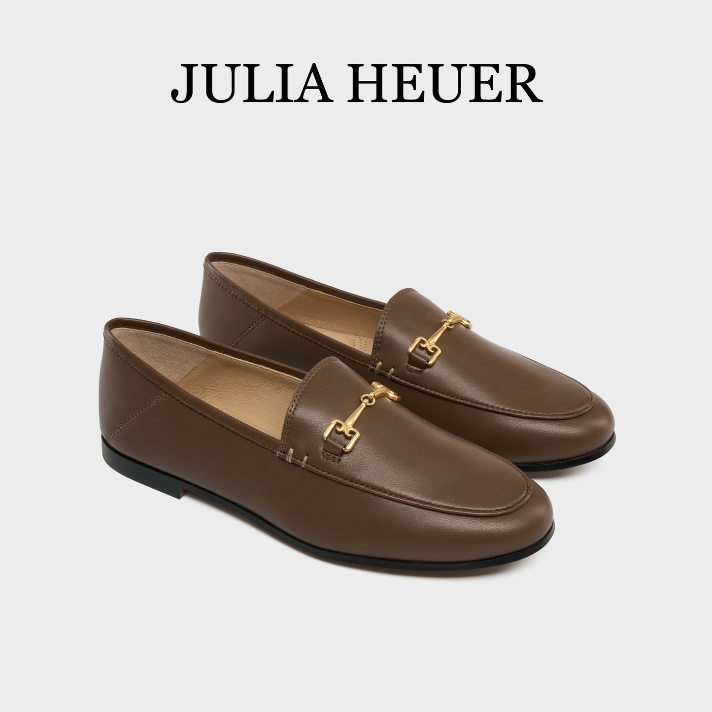 Women's Julia Hull Gold Hoop Buckle Some Two-way British Women's Fashion Shoes