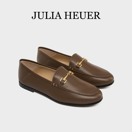 Women's Julia Hull Gold Hoop Buckle Some Two-way British Women's Fashion Shoes