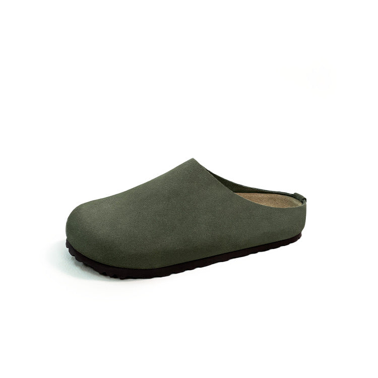 Women's Outer Wear Genuine Cork Arch Support Thick-soles Slippers