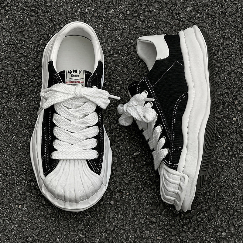 Women's & Men's Sole Shell Toe Dissoed Couples For Thick Sneakers