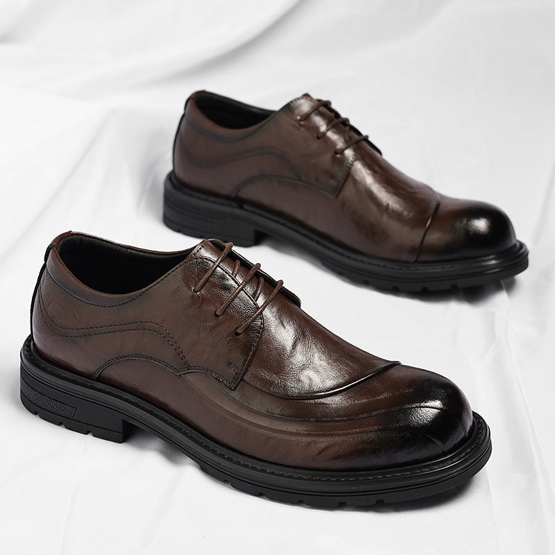 Men's Toe Trendy British Formal Wear Plus Leather Shoes