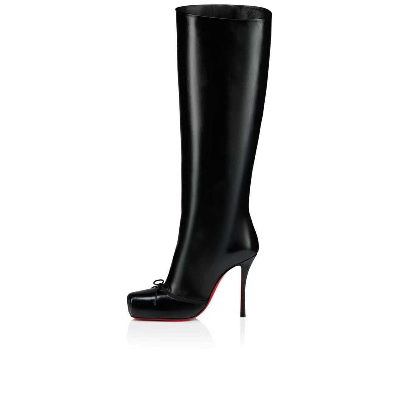 Women's Bow Stiletto High Leg Sexy Fashion Women's Leather Boots