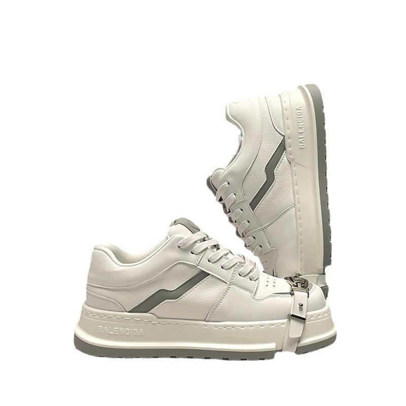 Women's & Men's Sense White Square Toe Board Stylish Sneakers