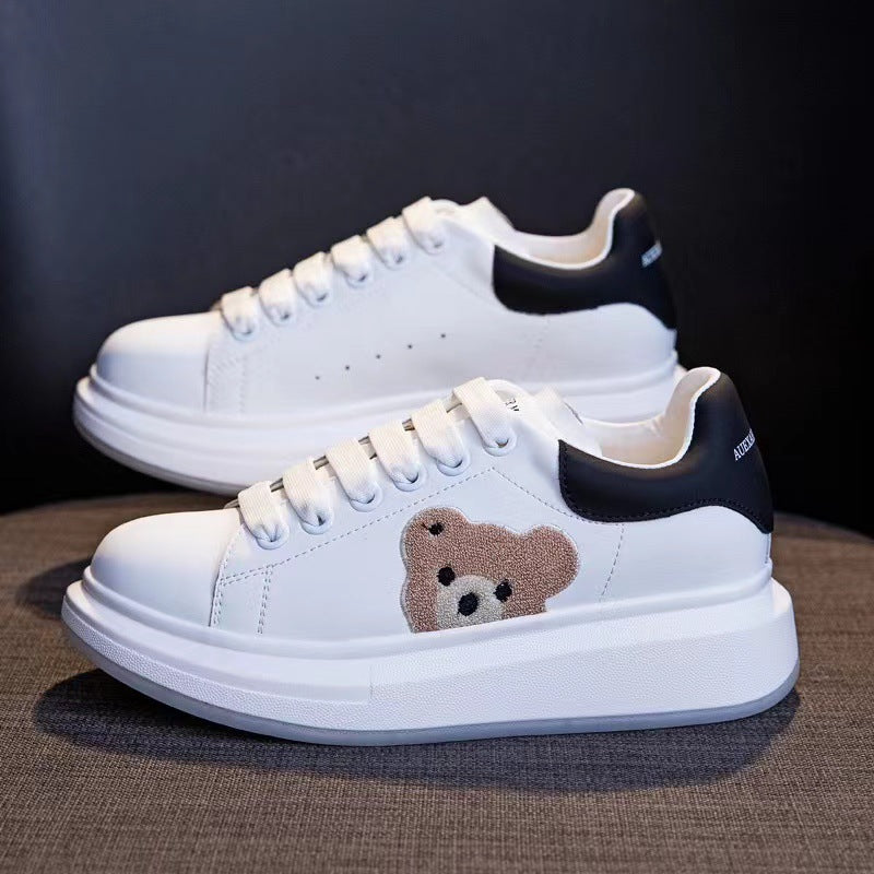 Women's Fashionable Small Bear Genuine Thick Bottom Casual Shoes