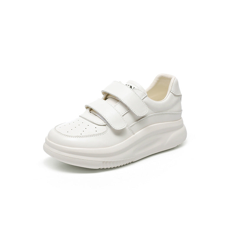 Women's Velcro Platform White Spring First Layer Sneakers