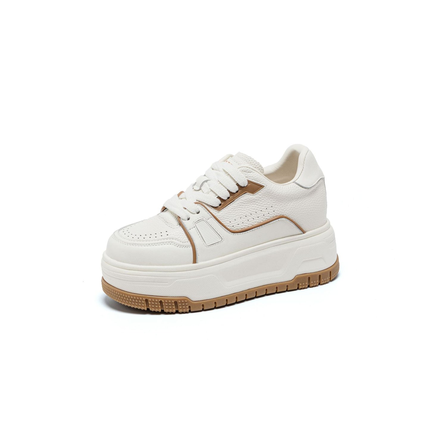 Women's Genuine Platform Hidden White Small Height Women's Casual Shoes
