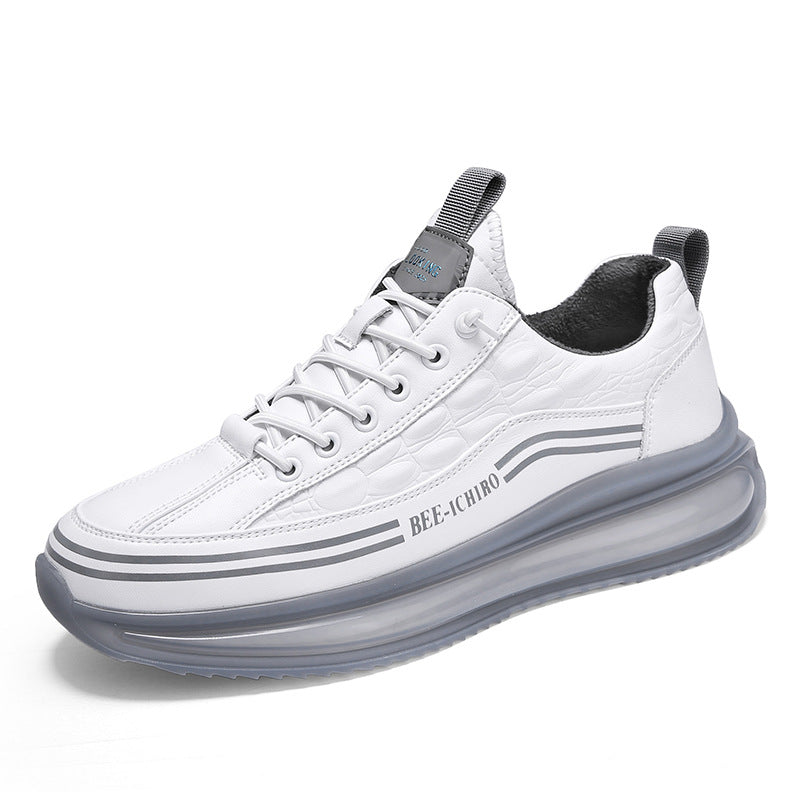 Men's Fashionable Winter Crocodile Pattern Popcorn Clunky Sneakers