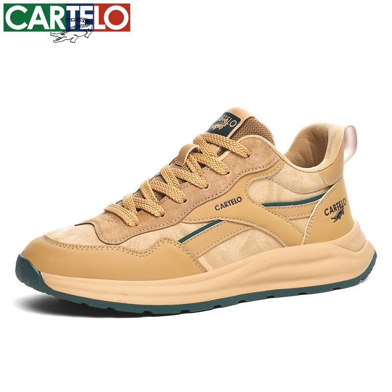Men's Graceful Green Trendy Retro Fashion Sneakers