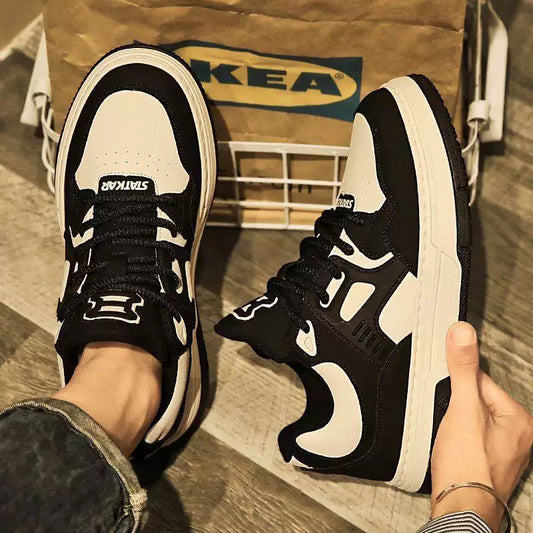 Men's Plus Size Widened Fattened American Panda Board Casual Shoes