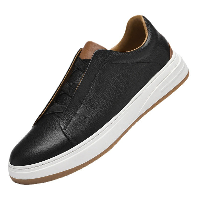 Men's Board Top Layer Green Trendy Low Men's Shoes